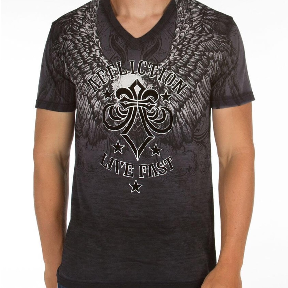 Affliction Aeronautical V-Neck T-Shirt NWOT